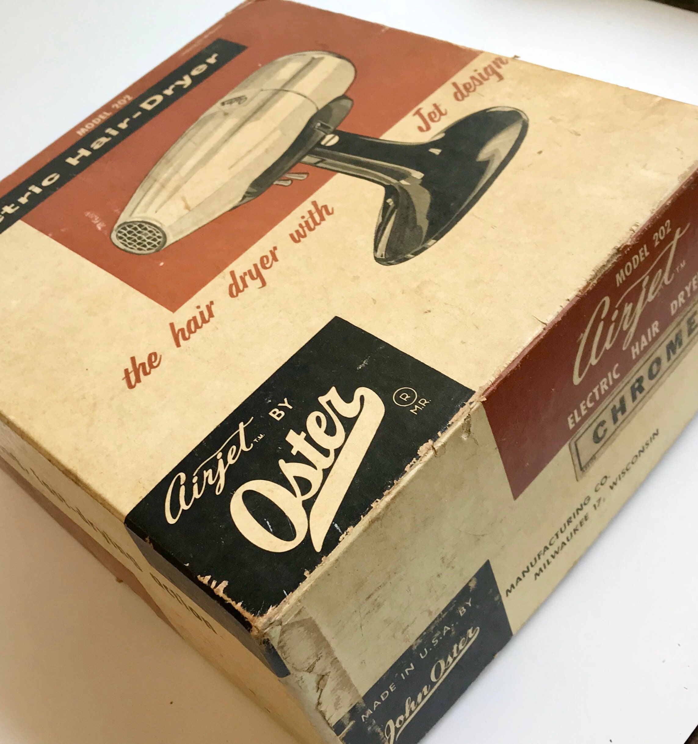 Vintage Oster Airjet Electric Hair Dryer in Chrome Model 202 Etsy