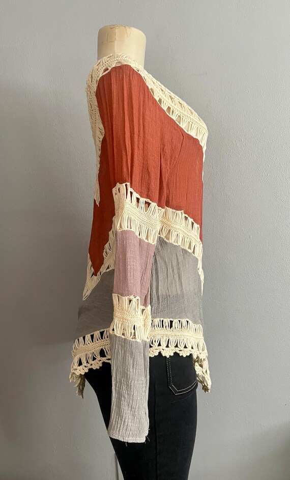 1970s Gauze Wrap Blouse