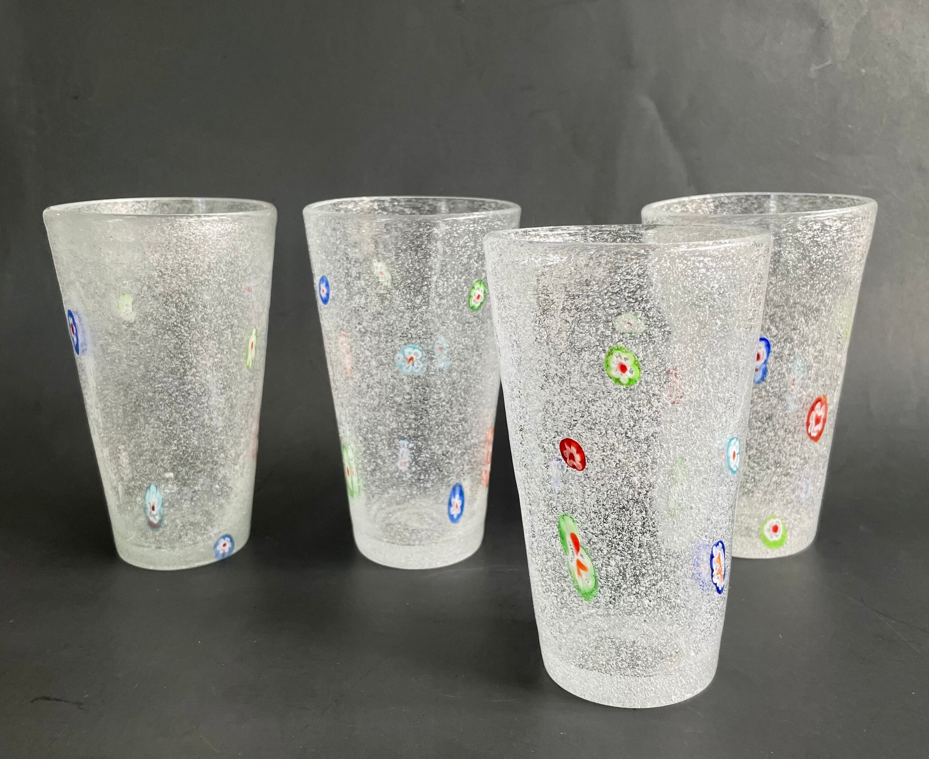 Murano Glass six tumblers for cocktail