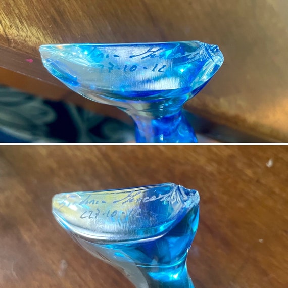 Vintage Sardinia Crystal Dolphins – Set of 2 by Marcolin – Blue