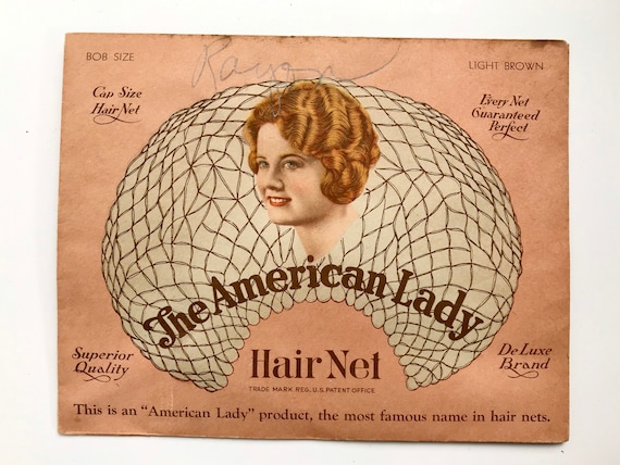 Rare Vintage The American Lady Hair Net, Light Bro
