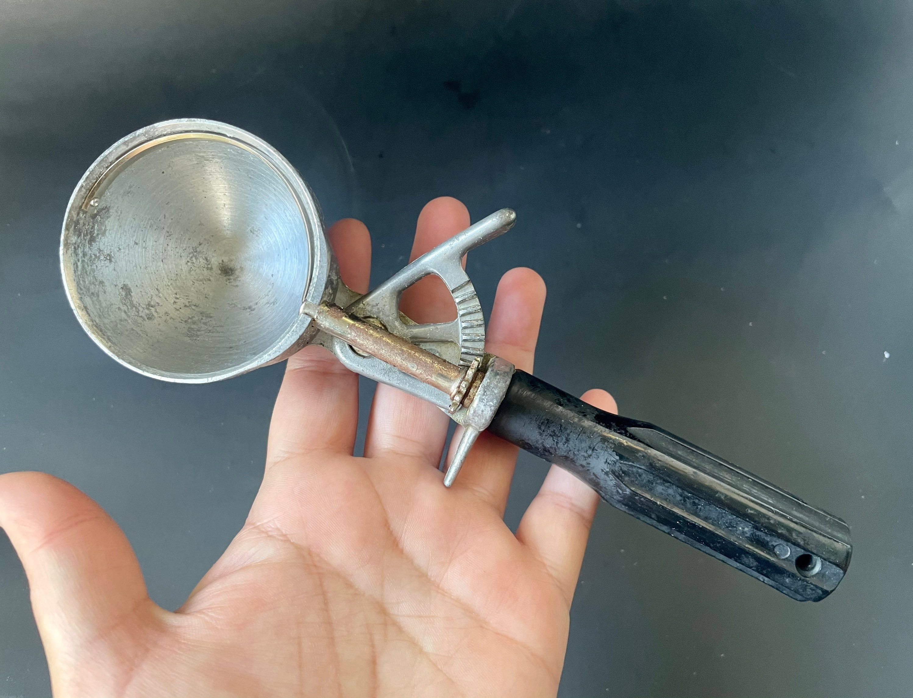 Vintage Ice Cream Scoop W Black Handle by Scoop Master Retro Ice