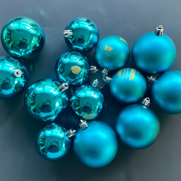 Teal Ornaments Etsy