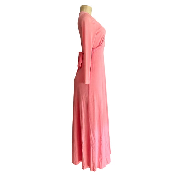 Vintage Kelly Arden Maxi Dress in Pink 1970s Long… - image 5
