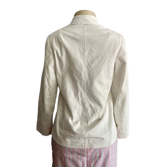 Vintage 1960s Suede Blazer Jacket Size S white mi… - image 6