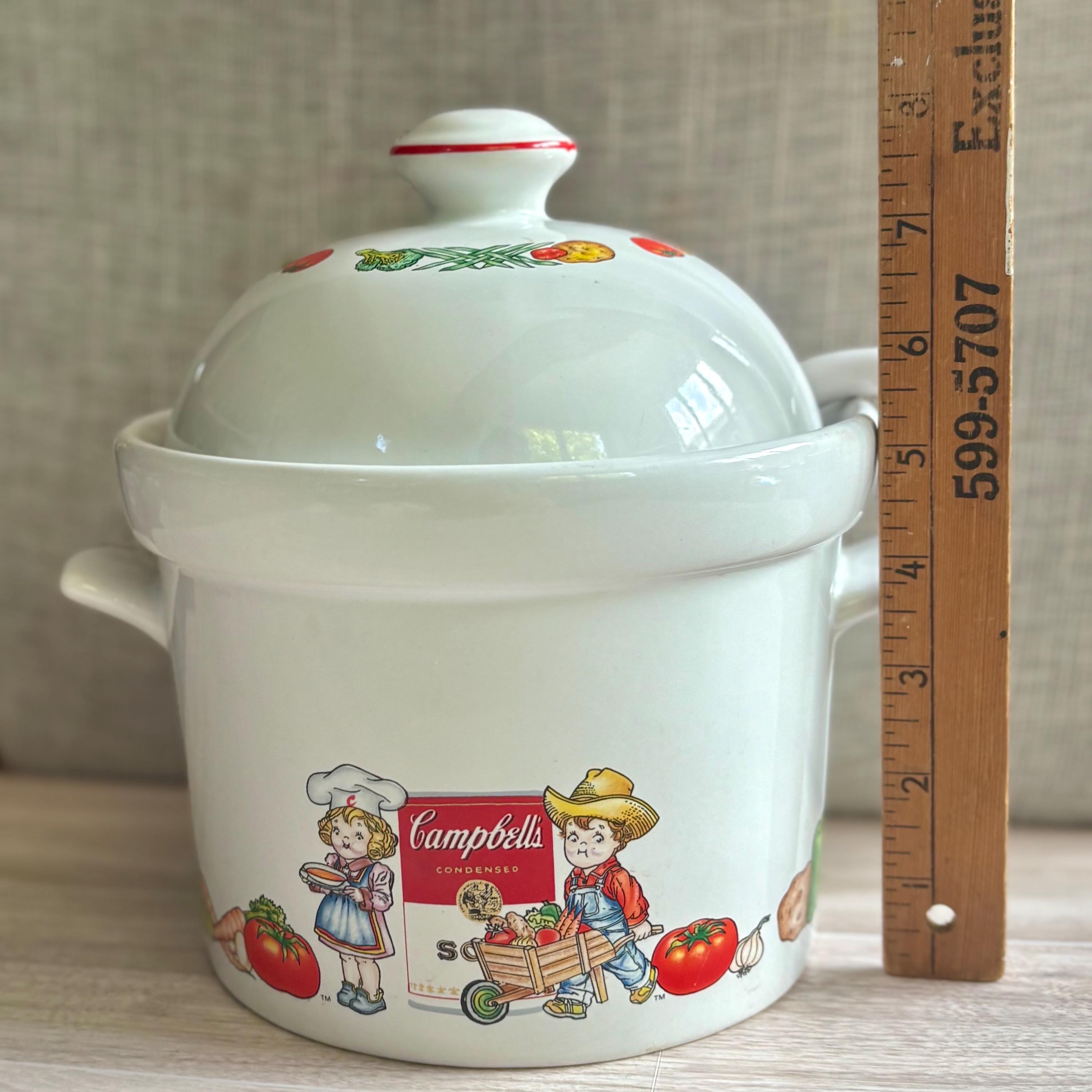 ヴィンテージ キャンベル スープチュリーン おたまと蓋付き – 1996年