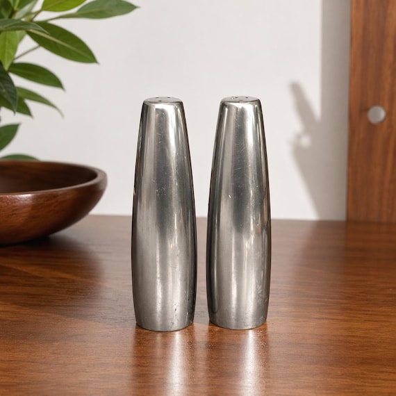 Midcentury Dansk Salz- und Pfefferstreuer – Jens Quistgaard IHQ Dänemark – Danish Mid Modern Edelstahl – MCM Tischdekoration