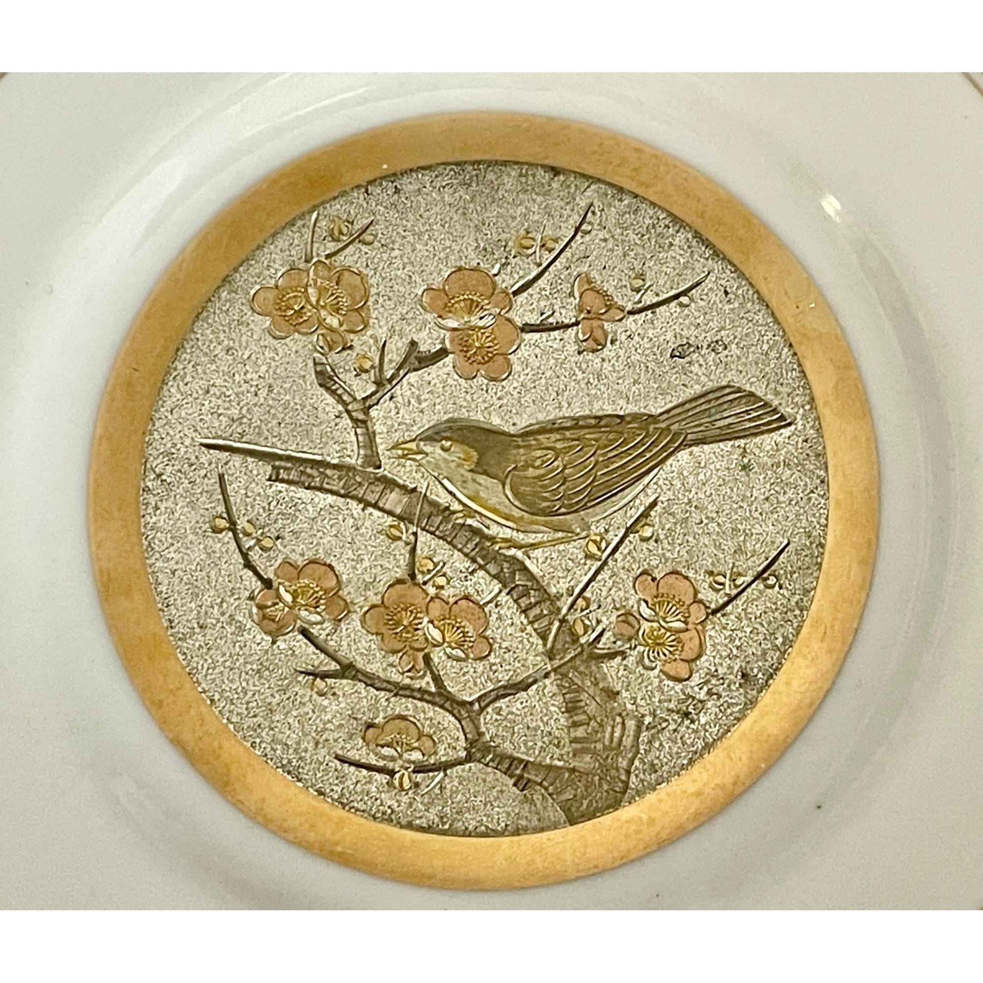 Vintage Japanese Chokin Art Plate – 24K Gold Gilded Porcelain With