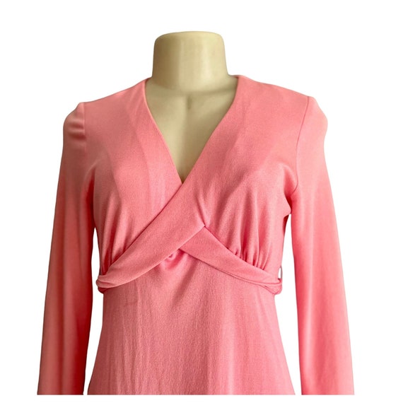 Vintage Kelly Arden Maxi Dress in Pink 1970s Long… - image 3