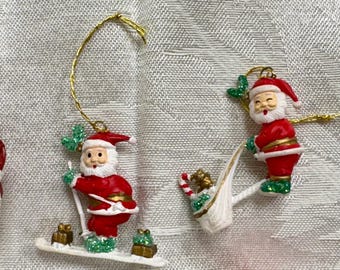 ヴィンテージサンタオーナメントセット – クリスマスデコレーション7点