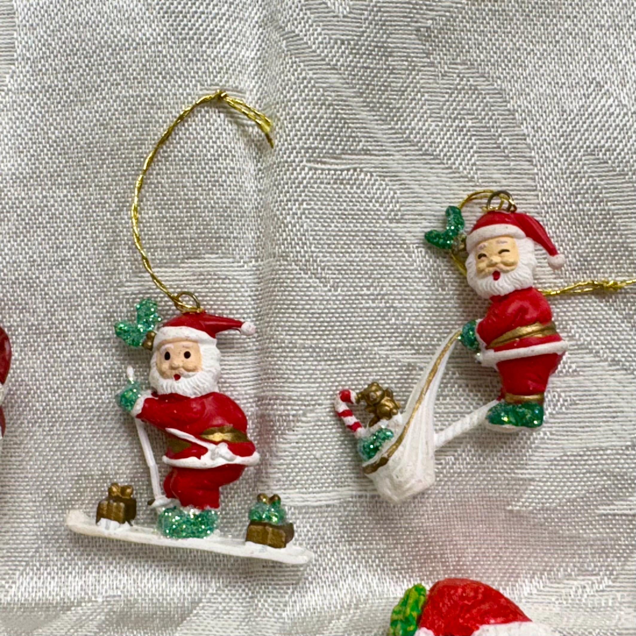 ヴィンテージサンタオーナメントセット – クリスマスデコレーション7点