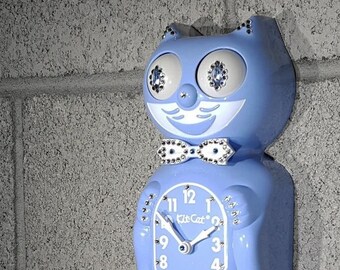 Official SERENTIY BLUE Kit Cat Klock Clock - Gentlemen - Jeweled Swarovski Crystals