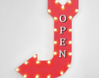 "K" 10" Tall Vintage Translucent Red Movie Marquee Letter SILHOUETTE SIGN