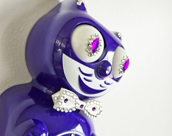 Official ULTRA VIOLET PURPLE Kit Cat Klock Clock - Gentlemen - Jeweled Swarovski Crystals