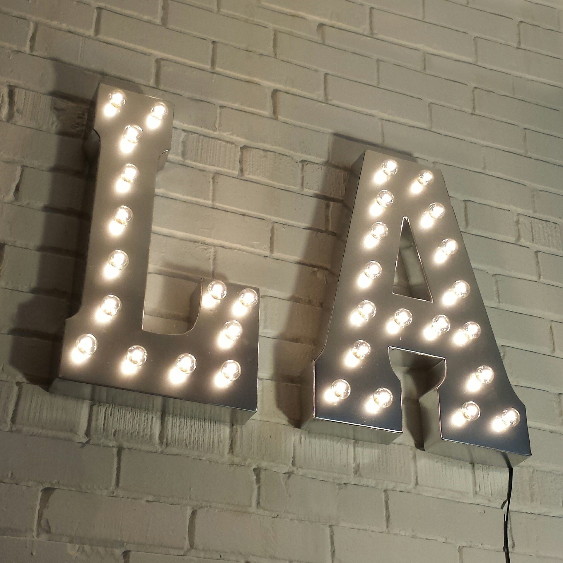 Large LED Light Up Table Symbol Metal Marquee Star Sign Rustic Decorative Prop