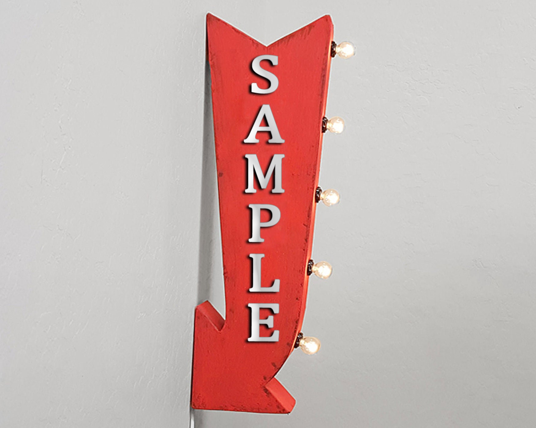 On Sale 25 MUSIC Metal Arrow Sign Plugin or Battery | Etsy