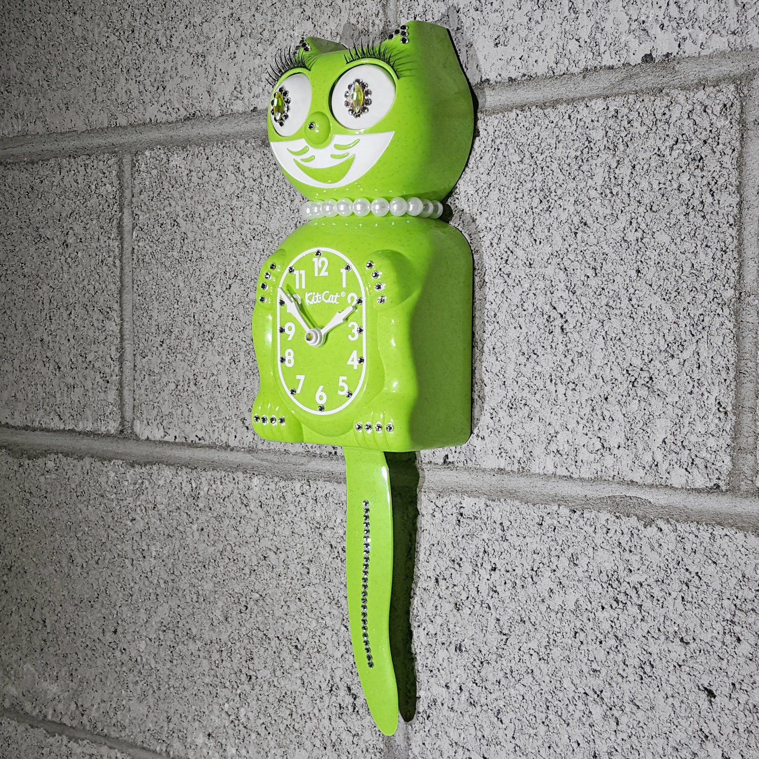 Limited Edition Official LIME GREEN Kit Cat Clock Lady Girl Etsy