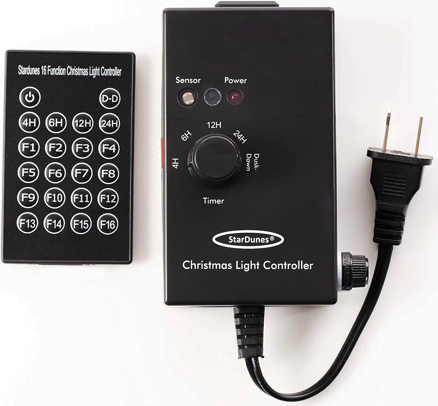 StarDunes Christmas Light Controller - 16 Dazzling Flash/Fade Functions, 5  Timer Functions, Full Function Remote