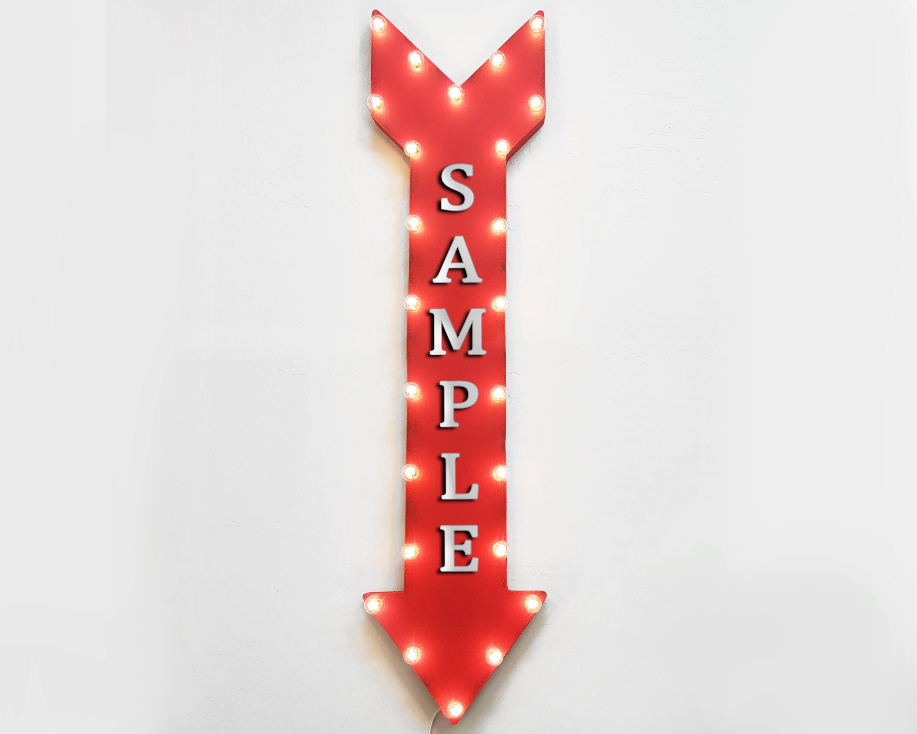 On Sale 48 One Way Metal Sign Plugin Or Battery Operated Road Do Not Enter This Way Vintage Rustic Marquee Arrow Light Up
