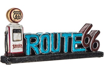 CLEARANCE - ROUTE 66 Gas Pump Light Sign. Vintage style rustic Battery Operated sign.