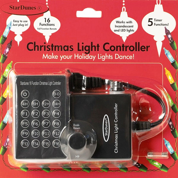 On Sale! 16 FUNCTIONS - Flashing Light Controller - Blinking Fading Multi-Speed Christmas Tree Light Adapter.