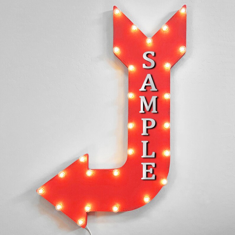 Plugin Battery or Solar 36 HIKING Metal Arrow Sign Rustic Marquee Light Up On Sale Hiking Trail Camp Camping Outdoors Trail Ahead