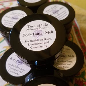 Assorted Essential Oil Scented - Body Butter Melt - 2 oz plastic jar