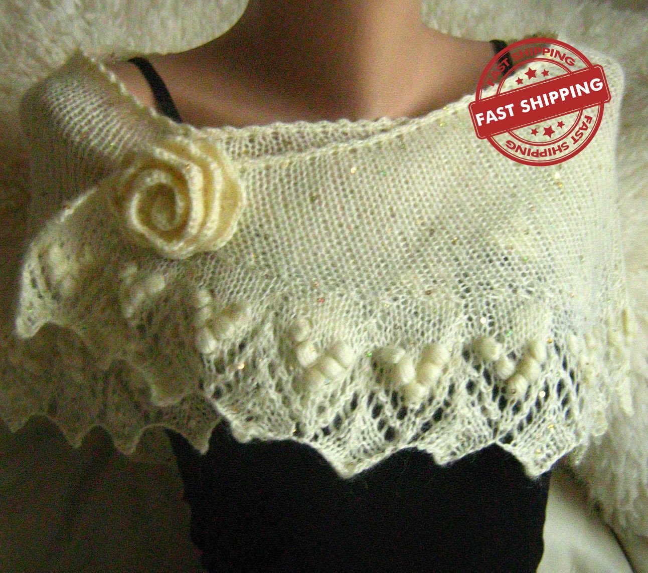 knitted shawl wedding