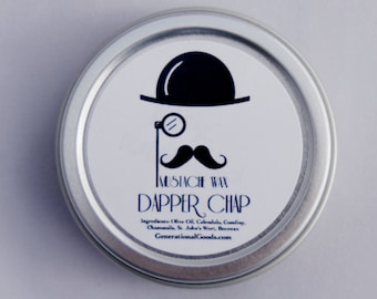 Dapper Chap Mustache Wax Unscented Classic for Facial Hair Shaping Generational Goods