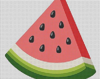 Toile pastèque pour broderie - 3 x 3 pouces - 14 mailles