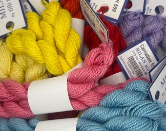 Milan Silk Wool Needlepoint Thread 50/50 – Choose Your Color – Needlepoint Fiber & Decorative Stitching Thread