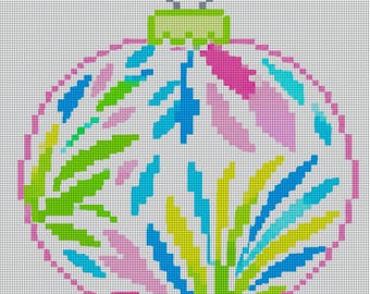 Coastal Preppy   Ornament  Needlepoint