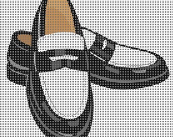 Mocassins pour toile brodée | 3 x 3 pouces | 14 Broderie Mesh | Conception de broderie côtière BCBG