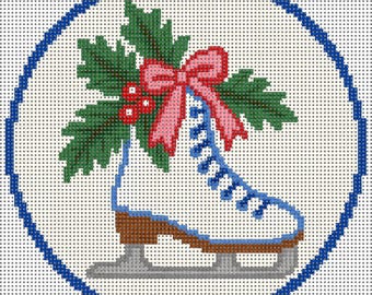 Ice Skate Needlepoint Canvas