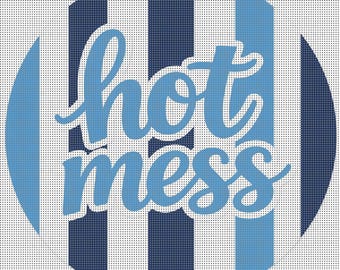 HOT MESS – Toile ronde pour broderie de 4 po.