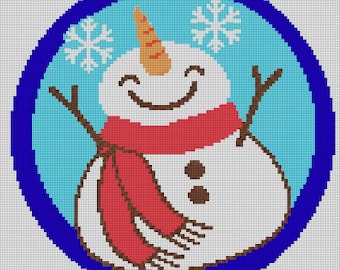 Let It Snow Needlepoint SnowMan