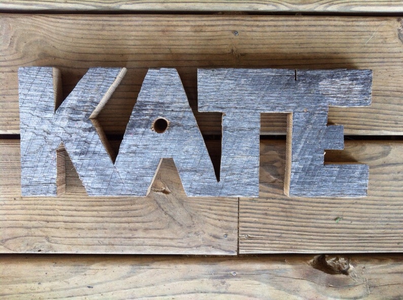 Custom Barnwood Names Kate Barnwood Ideas Barn Wood Wood Etsy