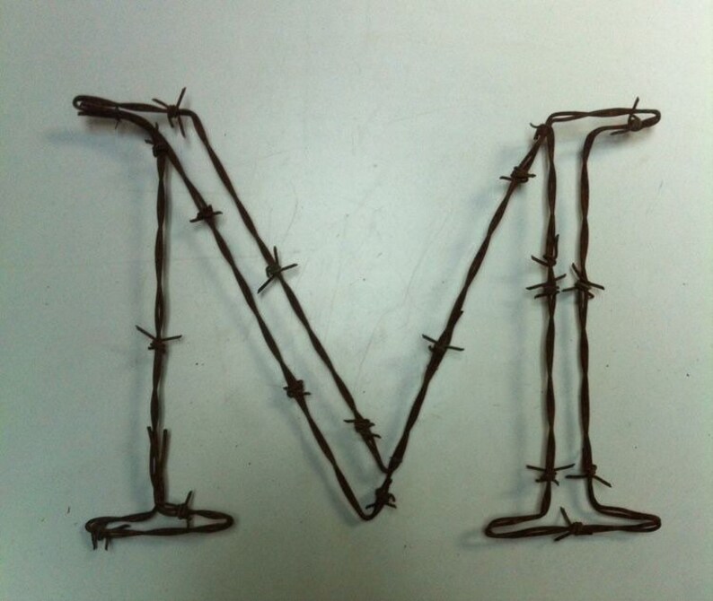 M pretty art wall art yard art barbed wire art words Etsy
