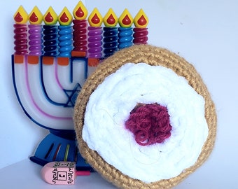 Hanukkah jelly donut toy - Chanukkah donut - Sufganiyah - jelly donut play food