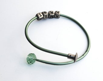 Upcycled knitters bracelet - knit needle bracelet recycled - refashioned knitting bracelet - knitters jewelry - knitting gift