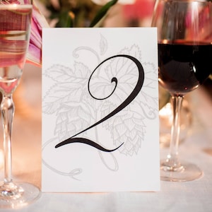 Brewery Hops Printable Wedding Table Numbers | Instant Download | DIY Wedding Table Cards
