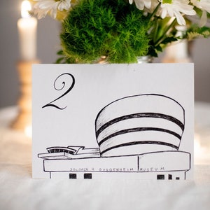 Art Museums Wedding Table Numbers | Art Museum Wedding Theme | Set of 10, 15, 20, or 22