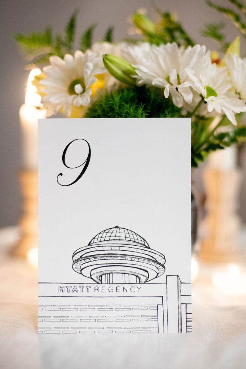 Atlanta, Georgia Icons Wedding Table Numbers | Atlanta Wedding Theme ...