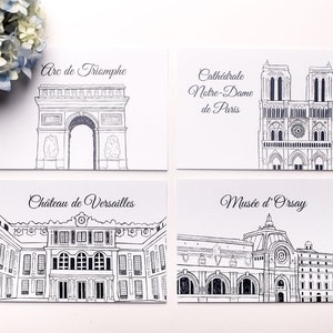 Paris, France Icons Wedding Table Numbers | French Parisian Wedding Theme | Set of 10, 15, or 20