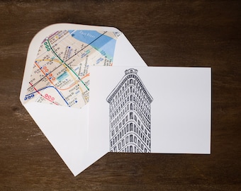 Handmade New York City Card - Flatiron Building