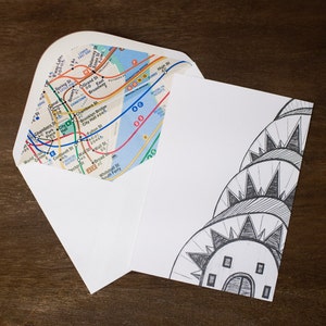 Handmade New York City NYC Card - Chrysler Building