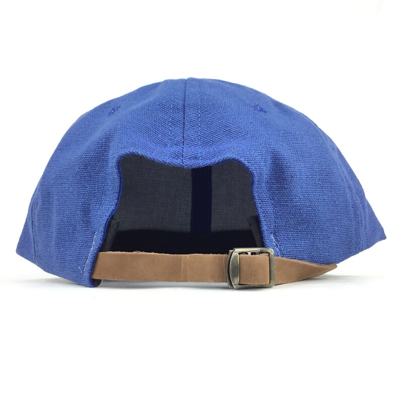 Vintage 90s Unbranded Floral Pattern Baseball Cap Hat Leather Strapback Men\u2019s Size Made In USA