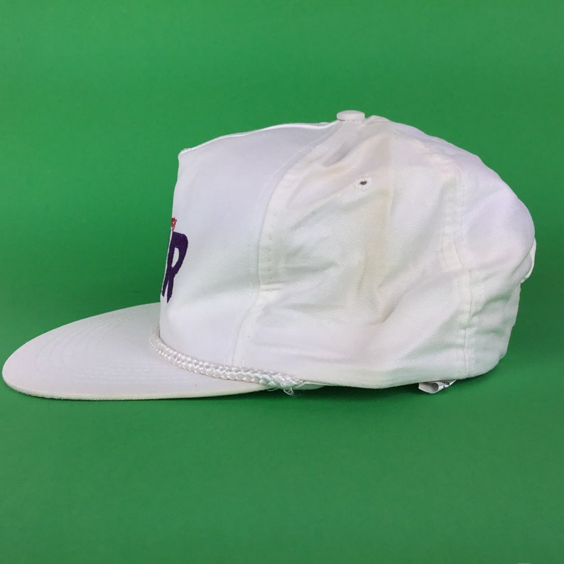 Embroidered White Baseball Cap Hat Snapback Men\u2019s Size Cotton Vintage 90s San Joaquin County Fair California