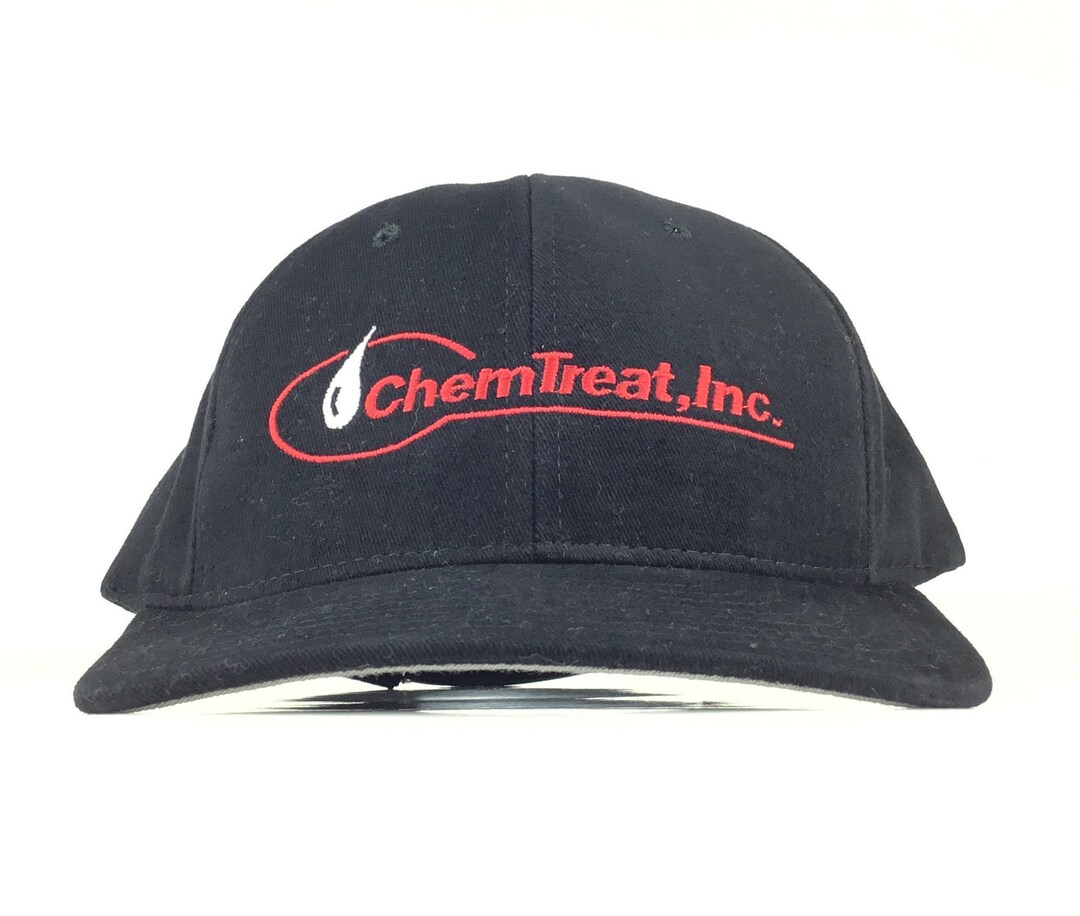 Vintage 90s Chemtreat Inc industrial Water Co. Black Baseball Cap Hat Adj. Mens Size Cotton Etsy