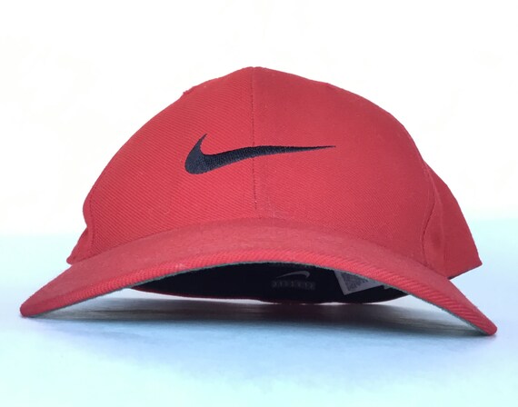 Vintage 90s Nike Embroidered Swoosh Logo Red Baseball Cap Hat - Etsy  Singapore